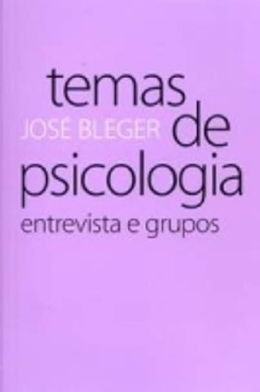 Temas de psicologia: entrevista e grupos